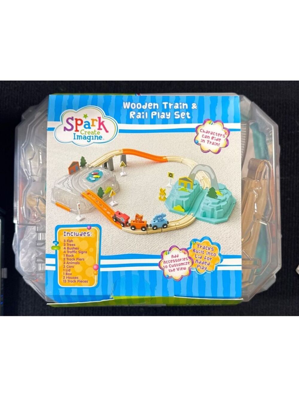 Spark Create Imagine Wooden Train & Rail Play Set